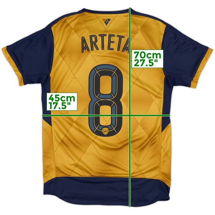2015-16 Arsenal Away Shirt Arteta #8 - 7/10 - (S)