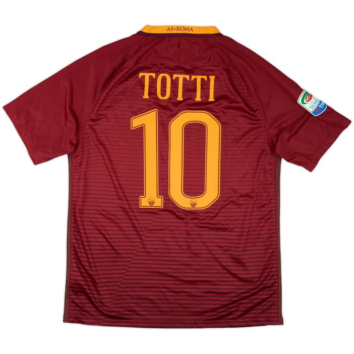 2016-17 Roma Home Shirt Totti #10 - 5/10 - (M)