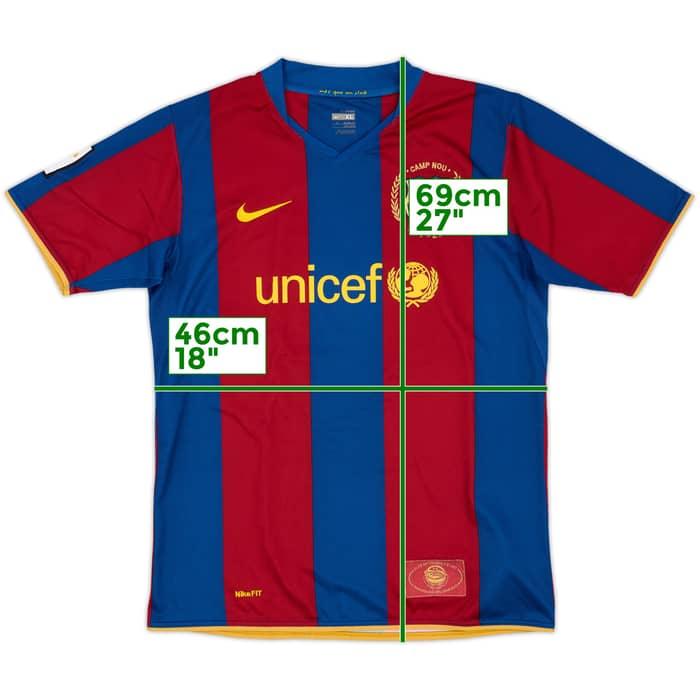 2007-08 Barcelona Home Shirt - 10/10 - (XL.Boys)