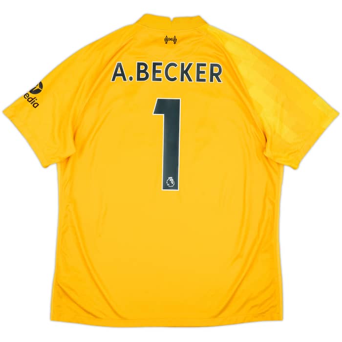2021-22 Liverpool GK S/S Shirt A.Becker #1 - 7/10 - (XL)