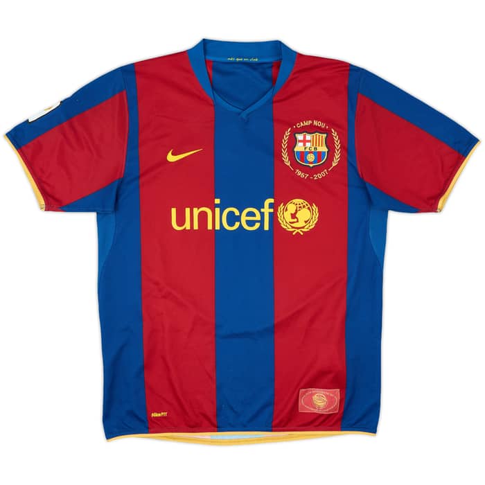 2007-08 Barcelona Home Shirt Ronaldinho #10 - 8/10 - (M)