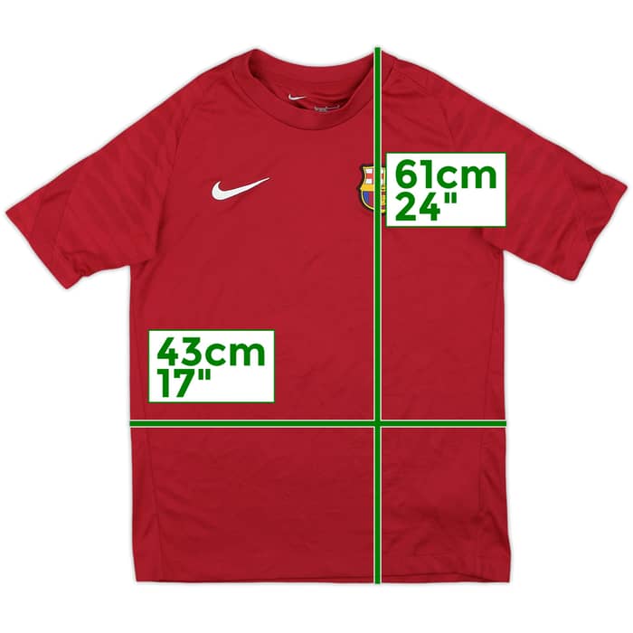 2021-22 Barcelona Nike Training Shirt - 9/10 - (L.Boys)