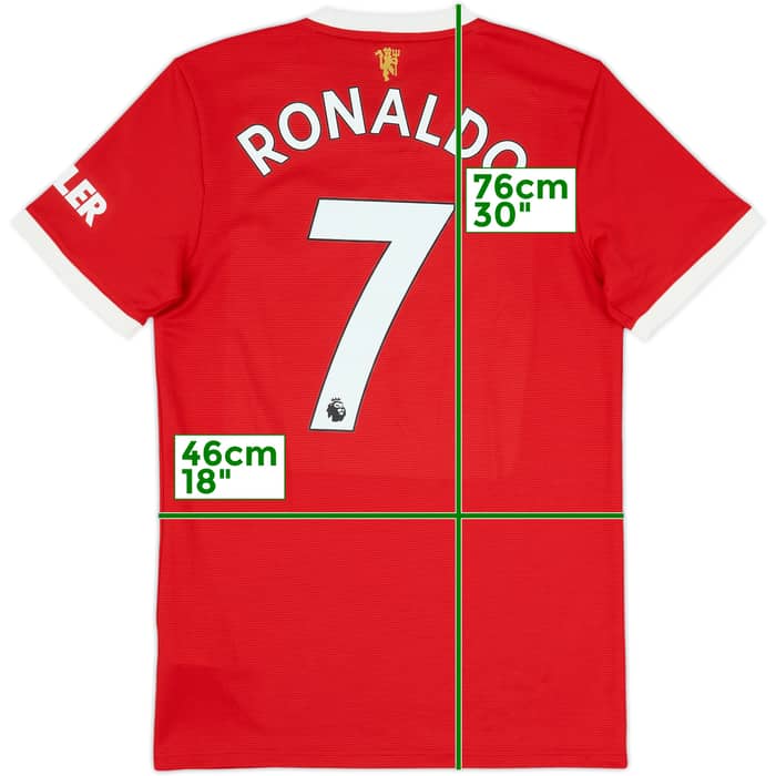 2021-22 Manchester United Home Shirt Ronaldo #7 - 8/10 - (S)