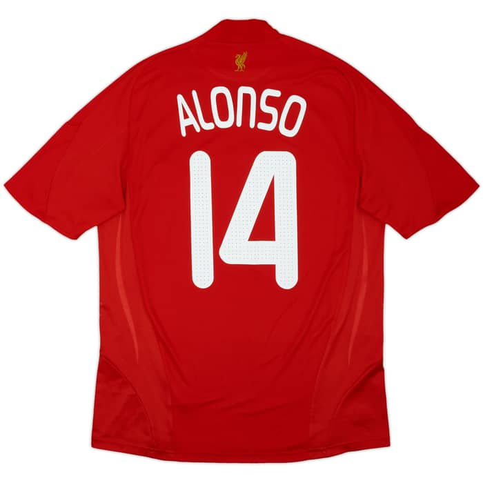 2008-10 Liverpool Home Shirt Alonso #14 - 9/10 - (L)