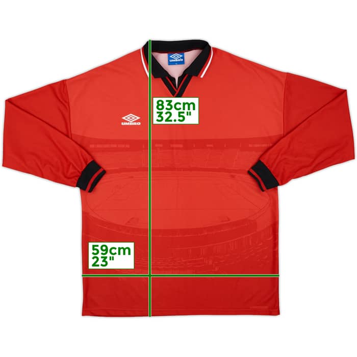1990s Umbro Template L/S Shirt - 9/10 - (XL)