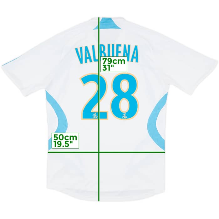 2007-08 Olympique Marseille Home Shirt Valbuena #28 - 8/10 - (M)