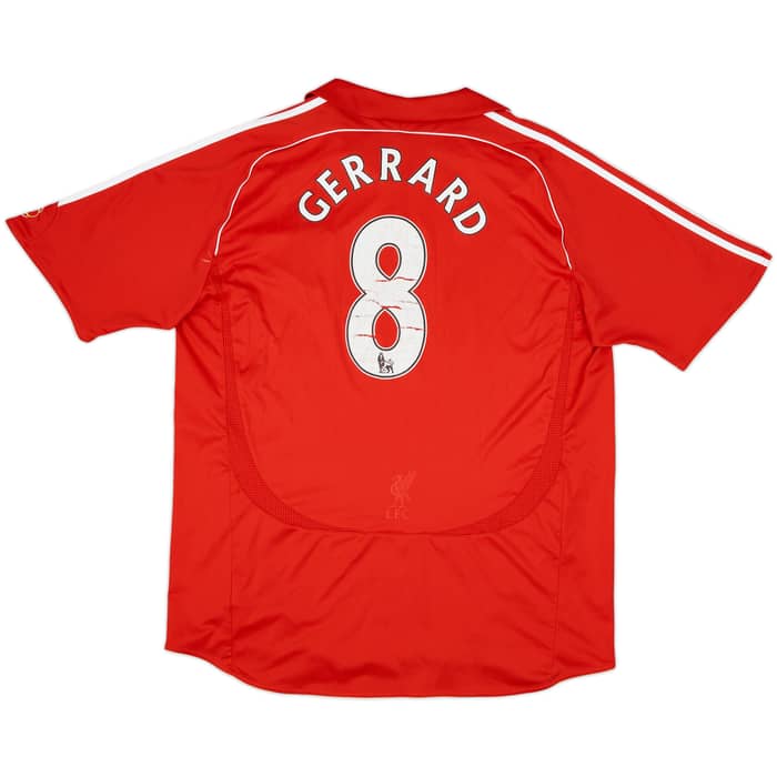 2006-08 Liverpool Home Shirt Gerrard #8 - 5/10 - (XXL)