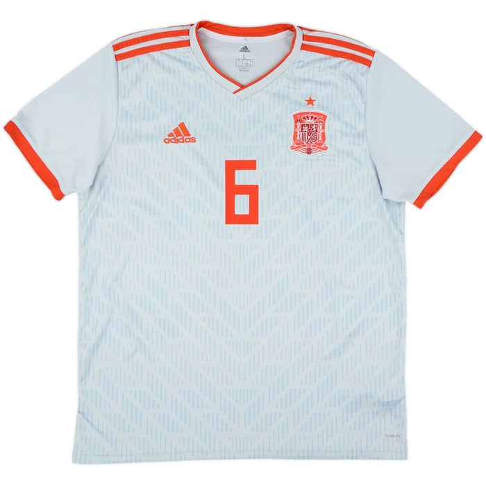 2018-19 Spain Away Shirt A.Iniesta #6 - 8/10 - (L)
