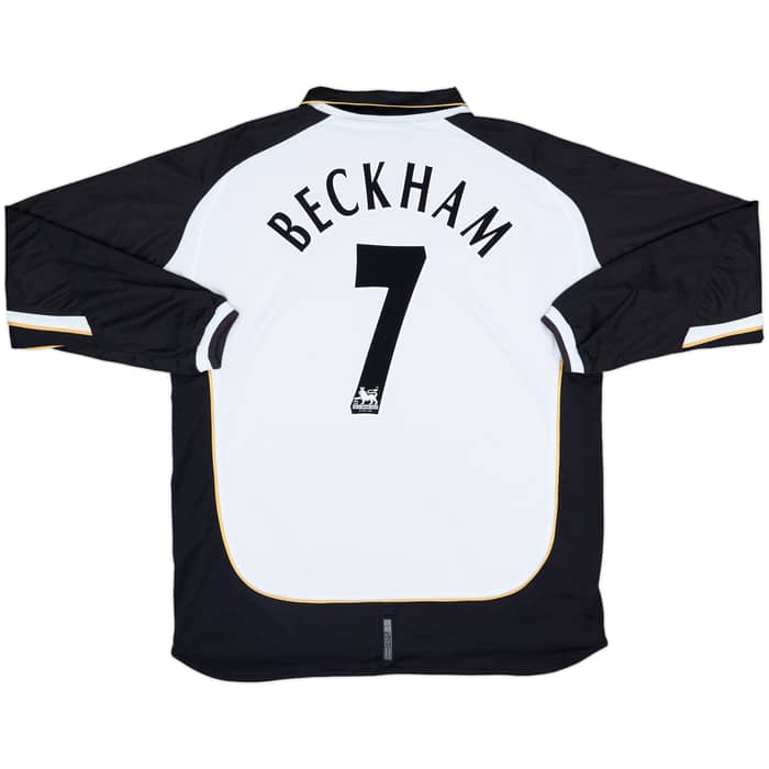 2001-02 Manchester United Centenary Away/Third L/S Shirt Beckham #7 - 8/10 - (XXL)