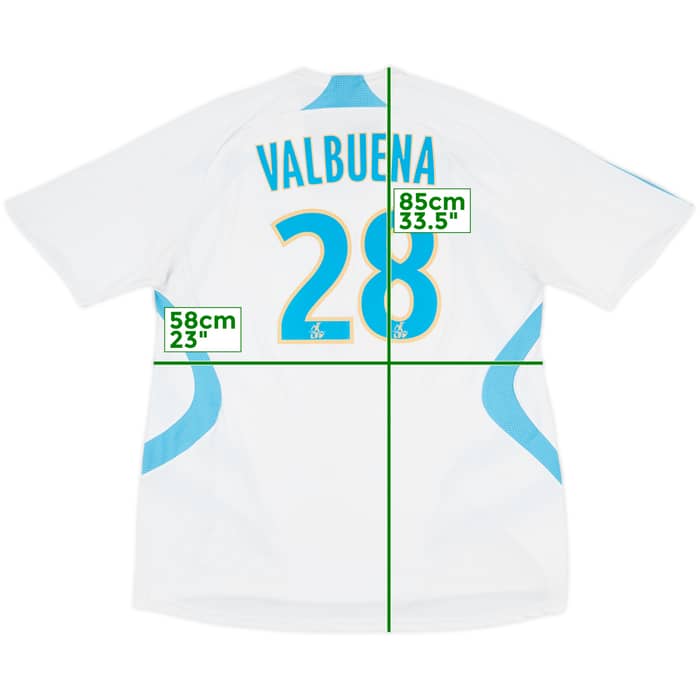 2007-08 Olympique Marseille Home Shirt Valbuena #28 - 7/10 - (XL)