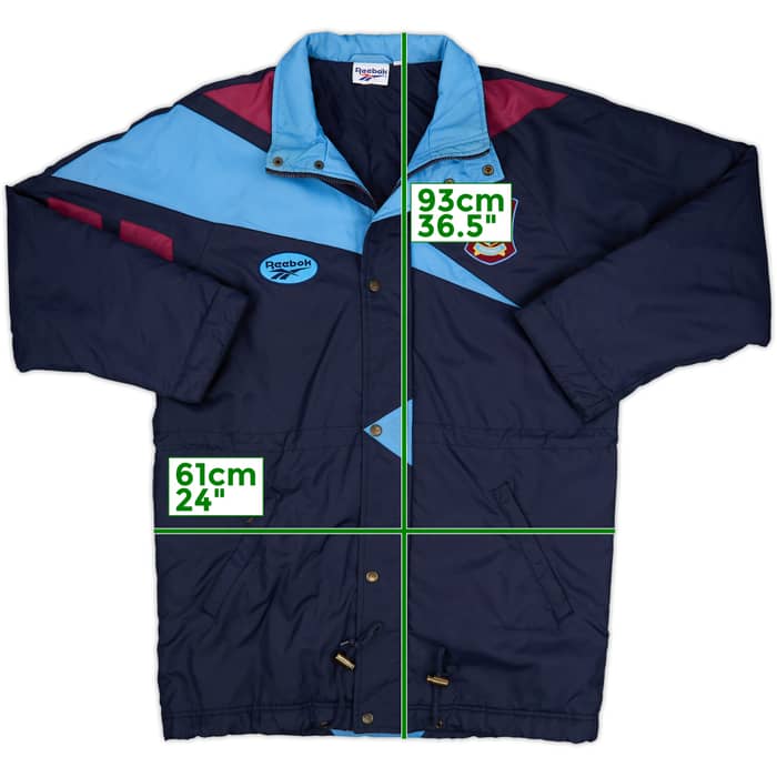 1995-97 Aston Villa Reebok Padded Bench Coat - 7/10 - (S)