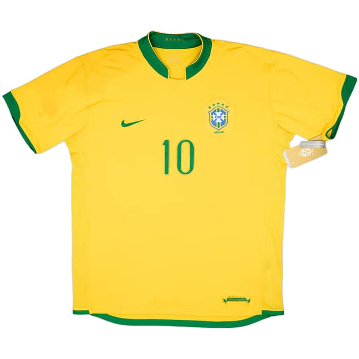 2006-08 Brazil Home Shirt Ronaldinho #10 (XL)