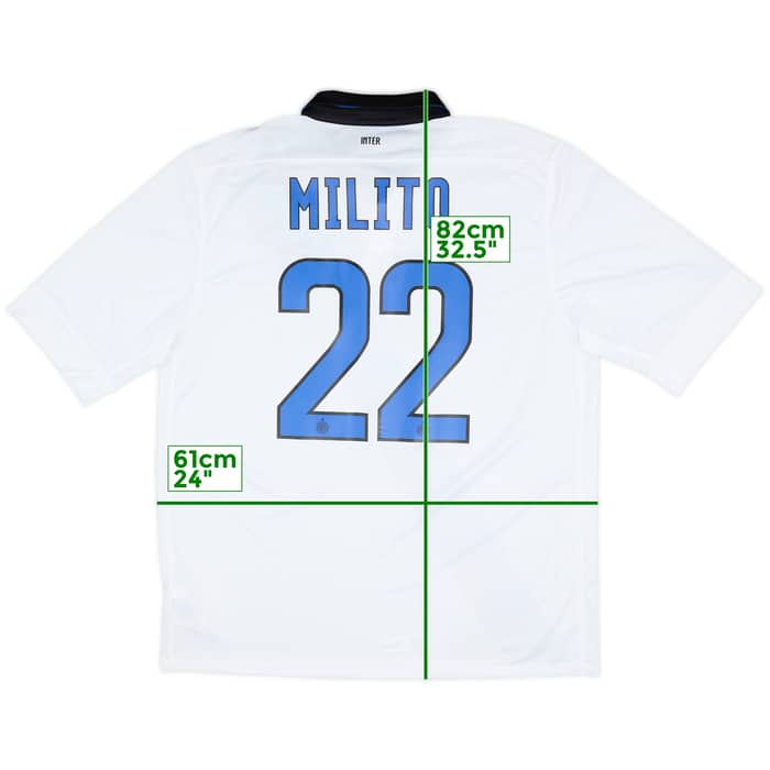2011-12 Inter Milan Away Shirt Milito #22 (XL)