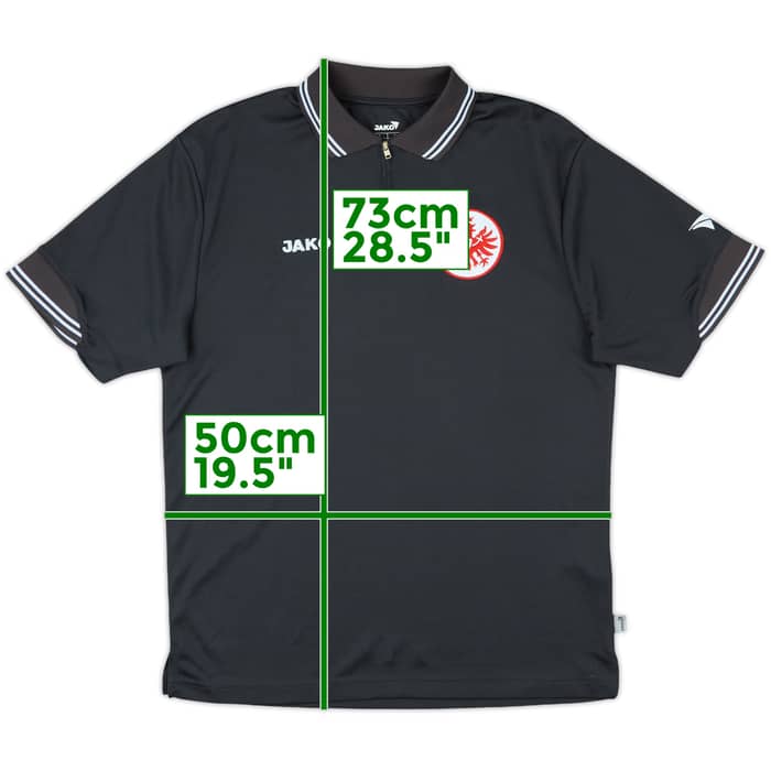 2007-08 Eintracht Frankfurt Jako 1/4 Zip Polo Shirt - 9/10 - (M)