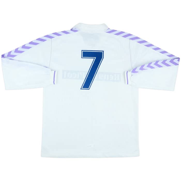 1989-90 Real Madrid Home L/S Shirt #7 - 5/10 - (XL)