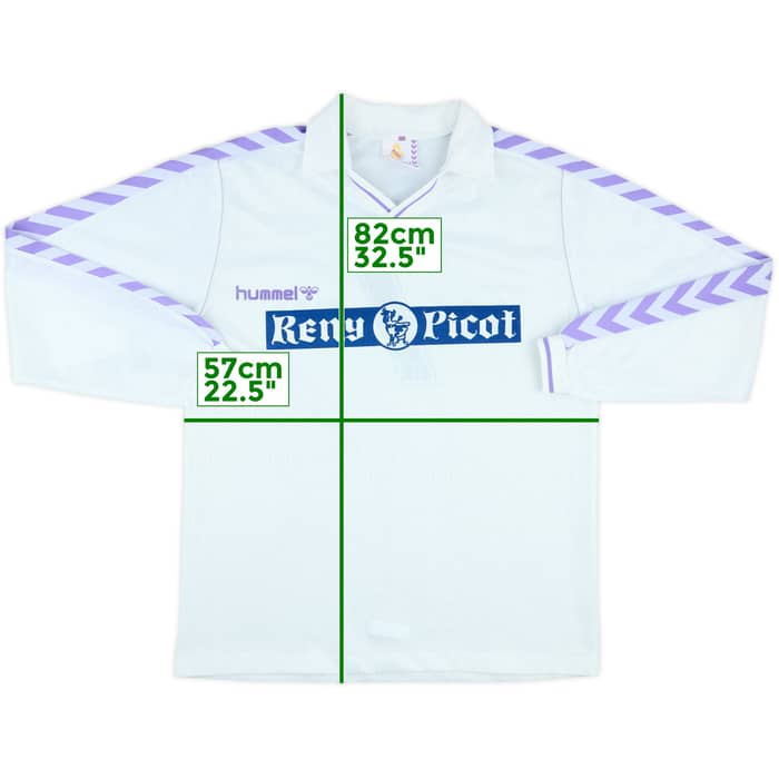 1989-90 Real Madrid Home L/S Shirt #7 - 5/10 - (XL)