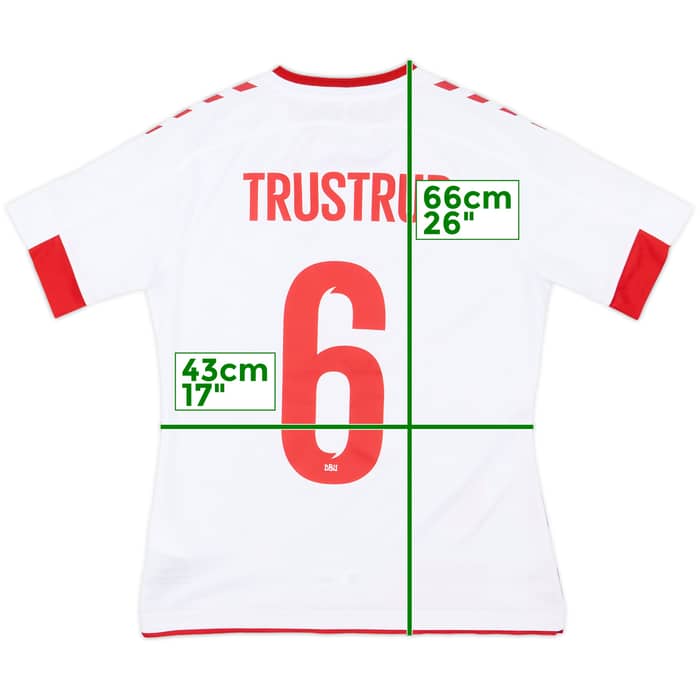 2016-17 Denmark Away Shirt Trustrup #6 - 9/10 - (S)