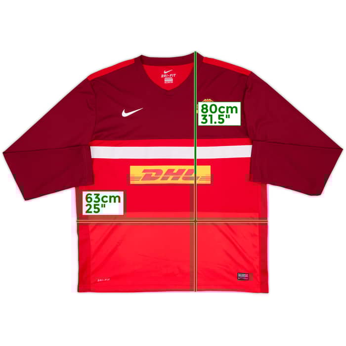 2011-12 Manchester United Nike Training L/S Shirt - 8/10 - (XXL)