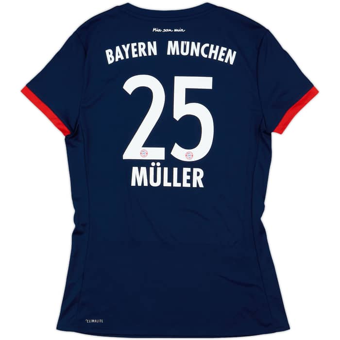 2017-18 Bayern Munich Away Shirt Muller #25 - 9/10 - (Women's M)