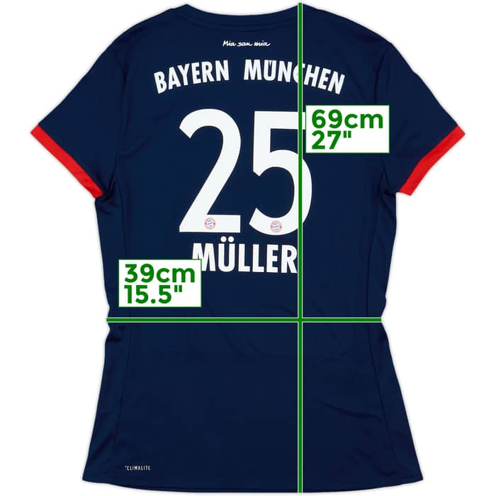 2017-18 Bayern Munich Away Shirt Muller #25 - 9/10 - (Women's M)