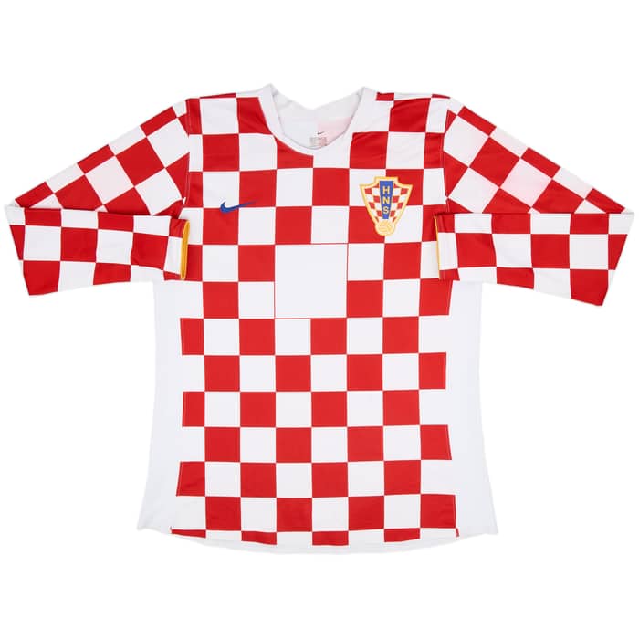 2008-09 Croatia Player Issue Home L/S Shirt - 9/10 - (XL)