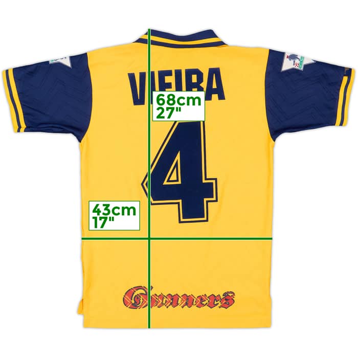1996-97 Arsenal Away Shirt Vieira #4 - 8/10 - (L.Boys)