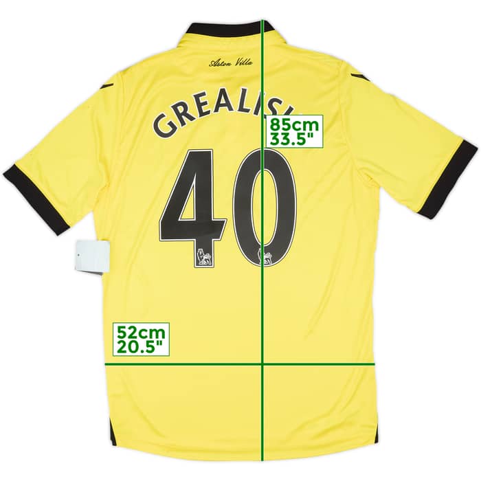2015-16 Aston Villa Away Shirt Grealish #40 (L)