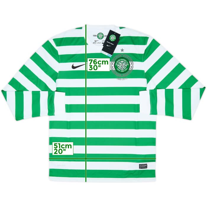 2012-13 Celtic '125th Anniversary' Home L/S Shirt (M)