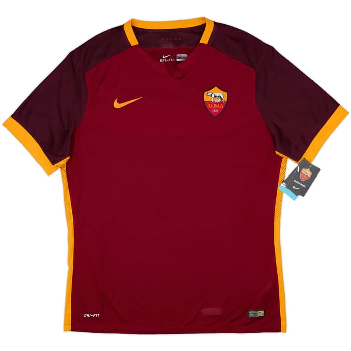 2015-16 Roma Authentic Home Shirt Dzeko #9 (XL)