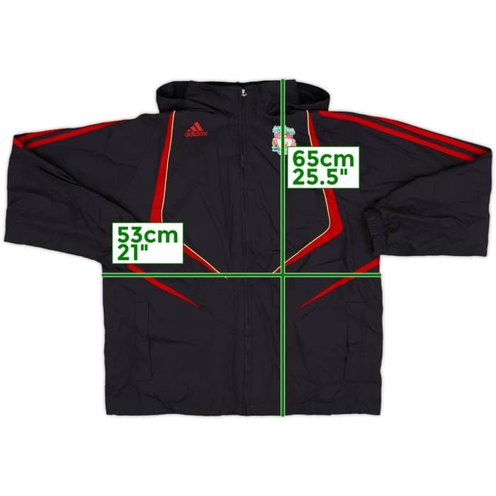 2009-10 Liverpool adidas Hooded Rain Jacket - 8/10 - (M.Boys)