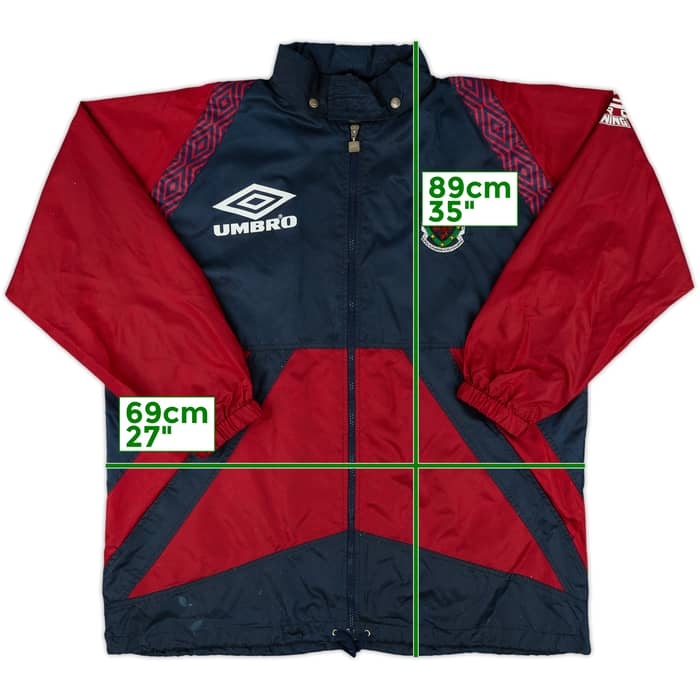 1994-96 Wales Umbro Hooded Rain Jacket - 8/10 - (L)