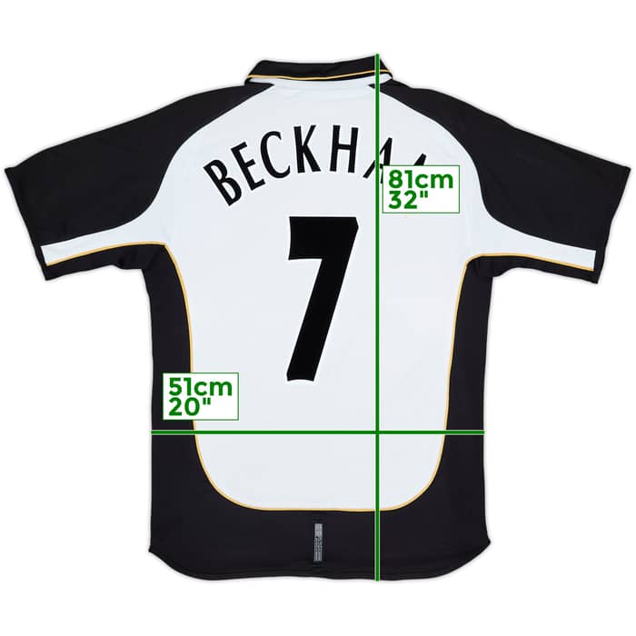 2001-02 Manchester United Centenary Away/Third Shirt Beckham #7 - 8/10 - (M)