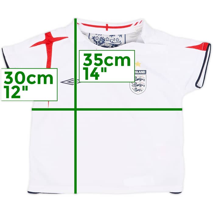 2005-07 England Home Shirt & Shorts - 8/10 - (18-24 Months)