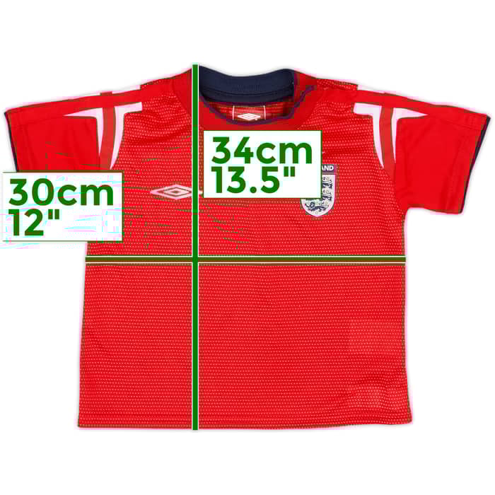 2004-06 England Away Shirt & Shorts - 9/10 - (12-18 Months)