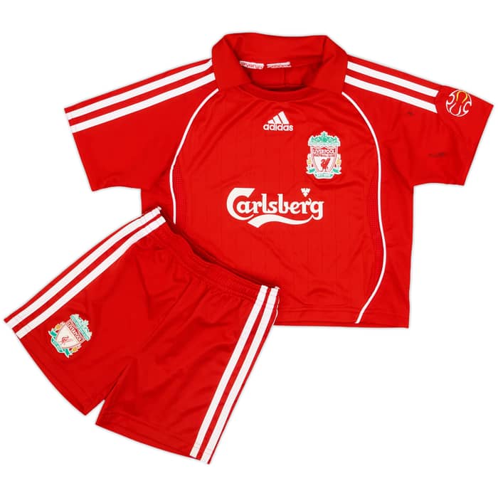 2006-08 Liverpool Home Shirt & Shorts - 8/10 - (12-18 Months)