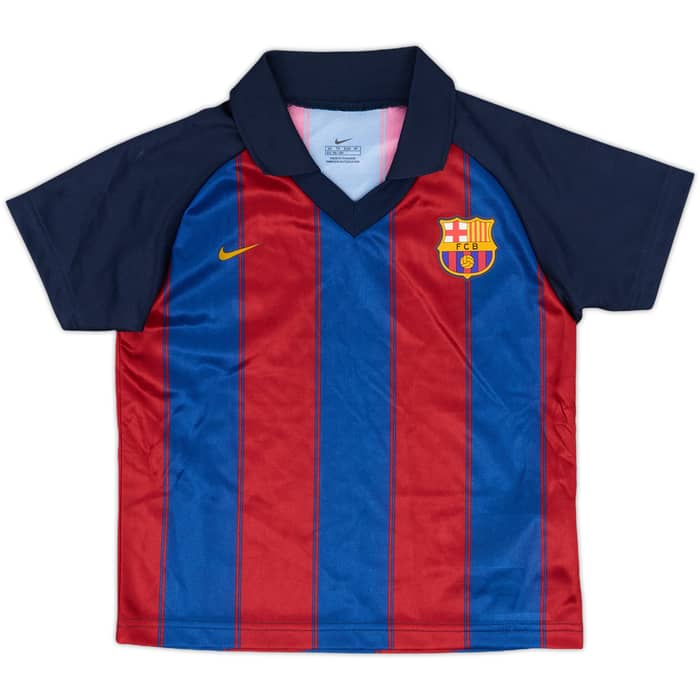 2003-04 Barcelona Home Shirt & Shorts - 9/10 - (XS.Boys)