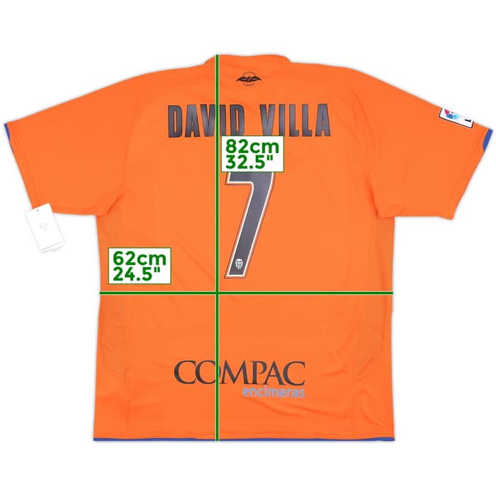 2007-08 Valencia Away Shirt David Villa #7 (XL)