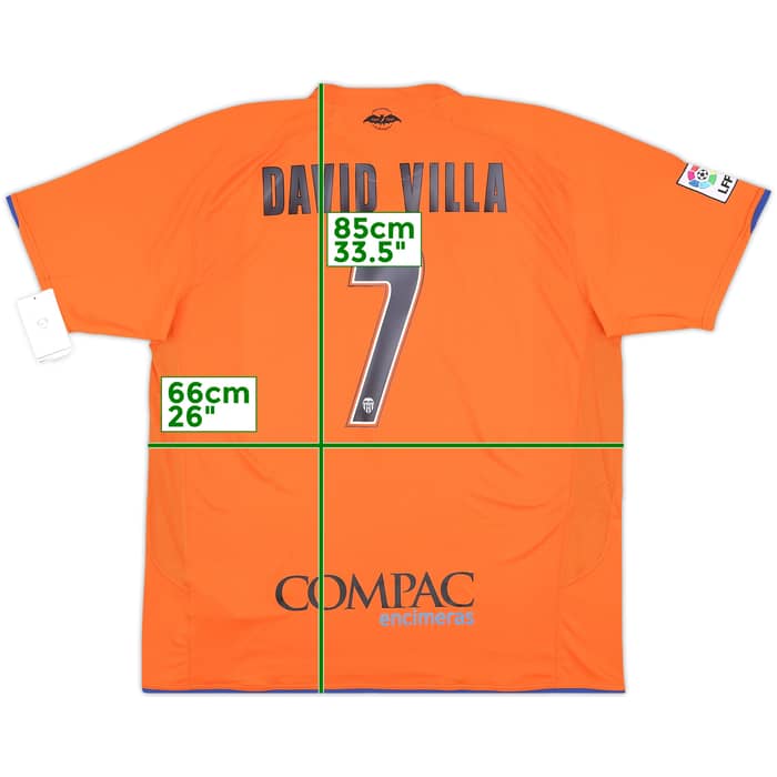 2007-08 Valencia Away Shirt David Villa #7 (XXL)