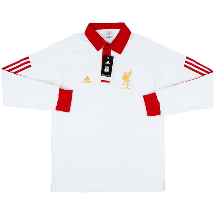 2007-08 Liverpool adidas Rugby Polo L/S Shirt (L)