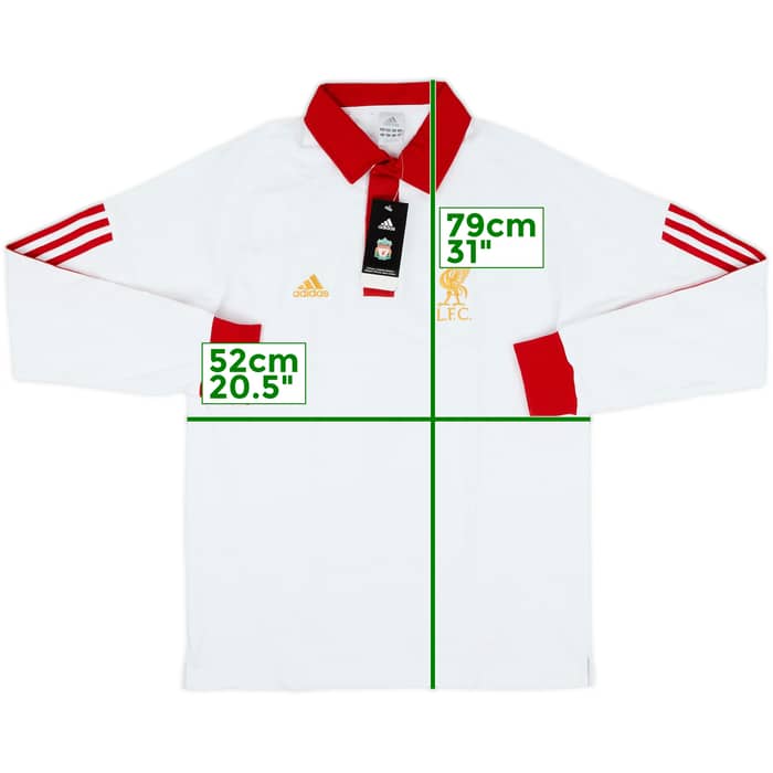 2007-08 Liverpool adidas Rugby Polo L/S Shirt (L)