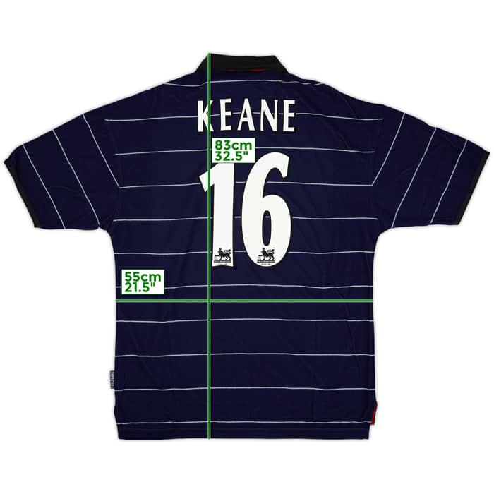 1999-00 Manchester United Away Shirt Keane #16 (L)