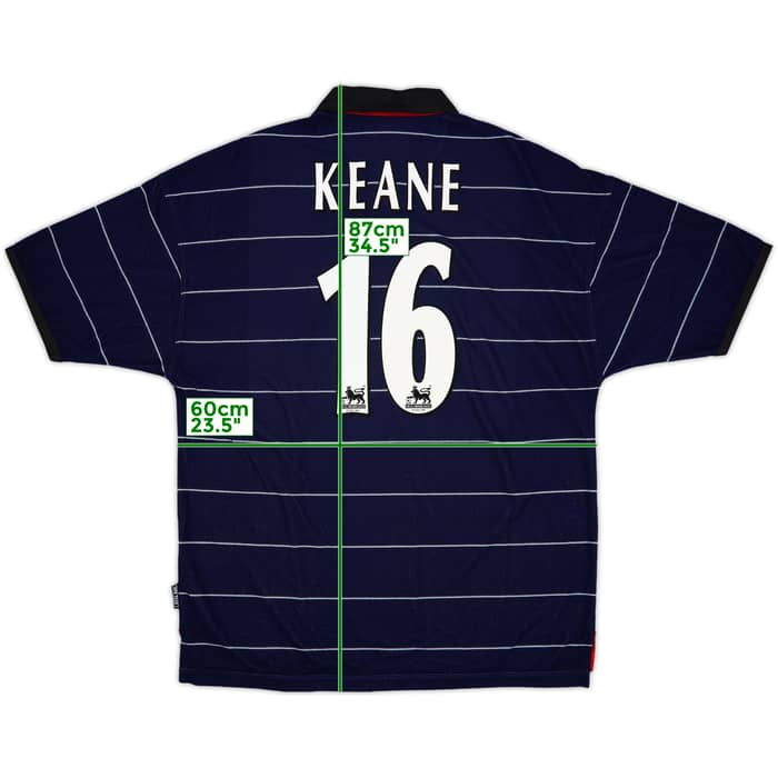 1999-00 Manchester United Away Shirt Keane #16 (XL)
