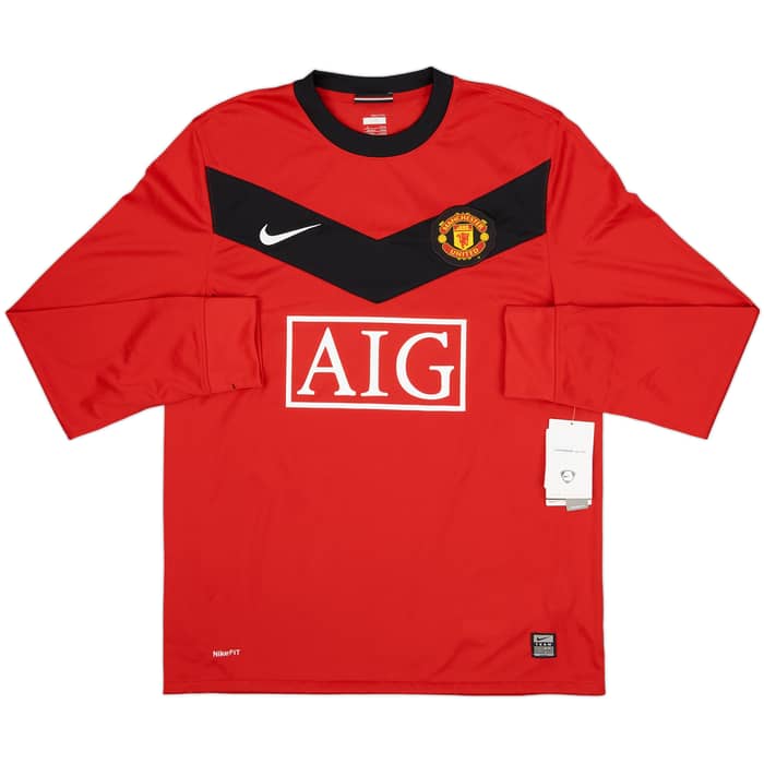 2009-10 Manchester United Home L/S Shirt Rooney #10 (M)