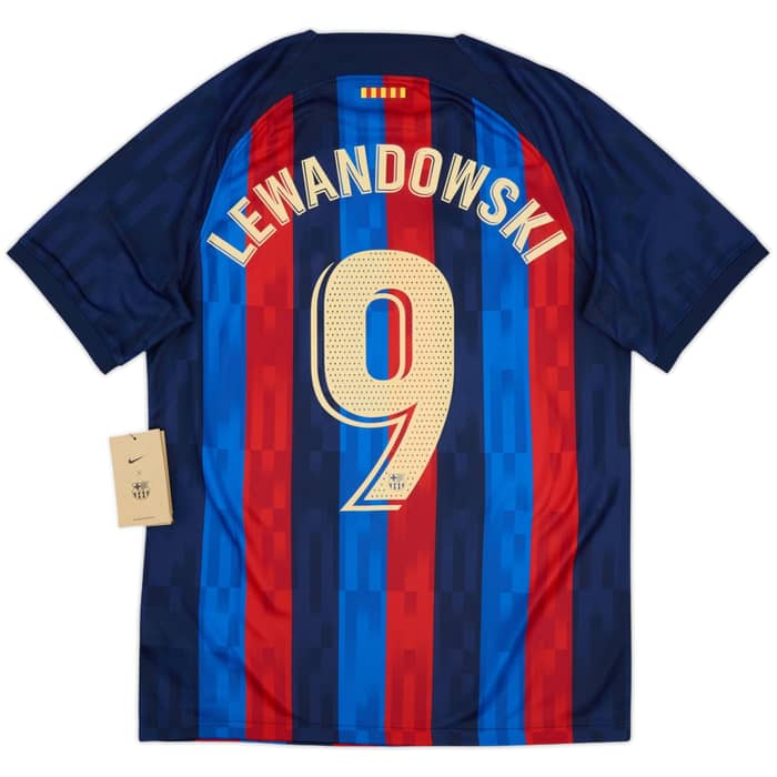 2022-23 Barcelona Home Shirt Lewandowski #9 (M)