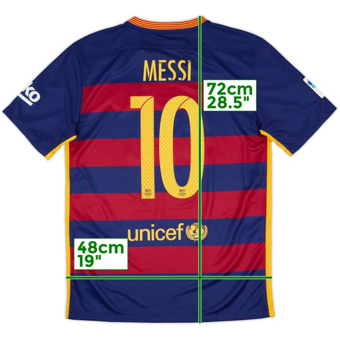 2015-16 Barcelona Home Shirt Messi #10 (M)