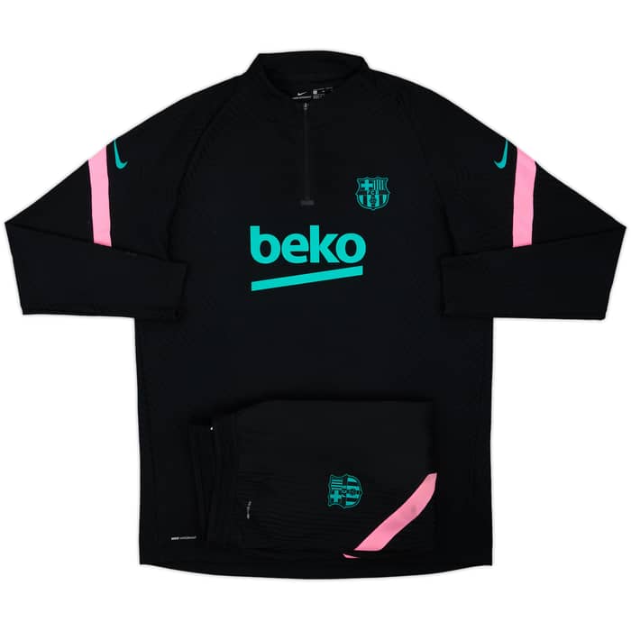 2020-21 Barcelona Nike Vaporknit 1/4 Zip Tracksuit - 7/10 - (XL)