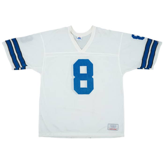 1990-95 Dallas Cowboys Aikman #8 Apex One Away Jersey - 6/10 - (XL)
