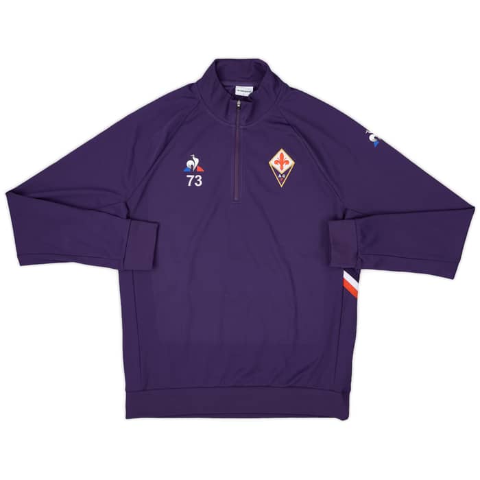 2018-19 Fiorentina Player Issue Le Coq Sportif 1/4 Zip Drill Top #73 - 7/10 - (L)