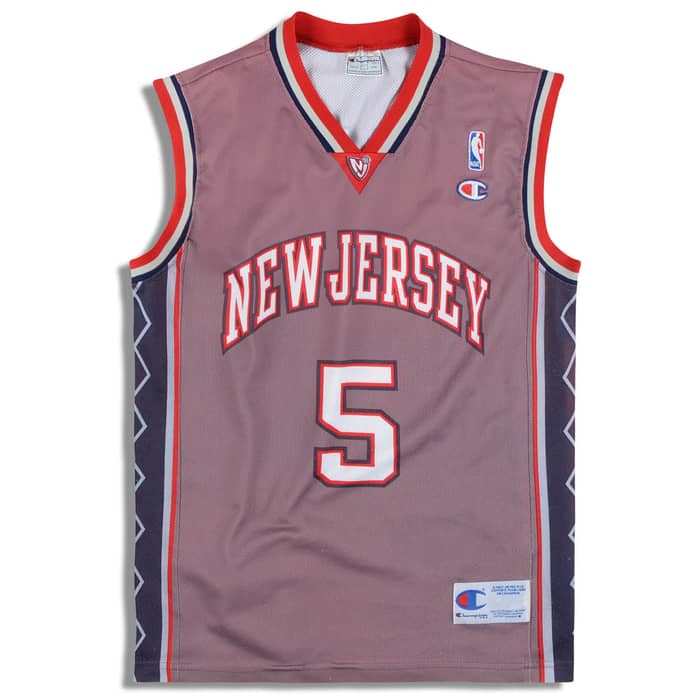 2001-05 New Jersey Nets Kidd #5 Champion Jersey (Alternate) S