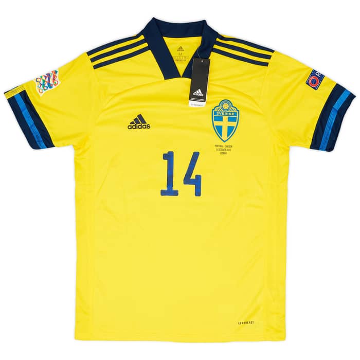 2021 Sweden Player Issue Nations League Home Shirt Helander #14